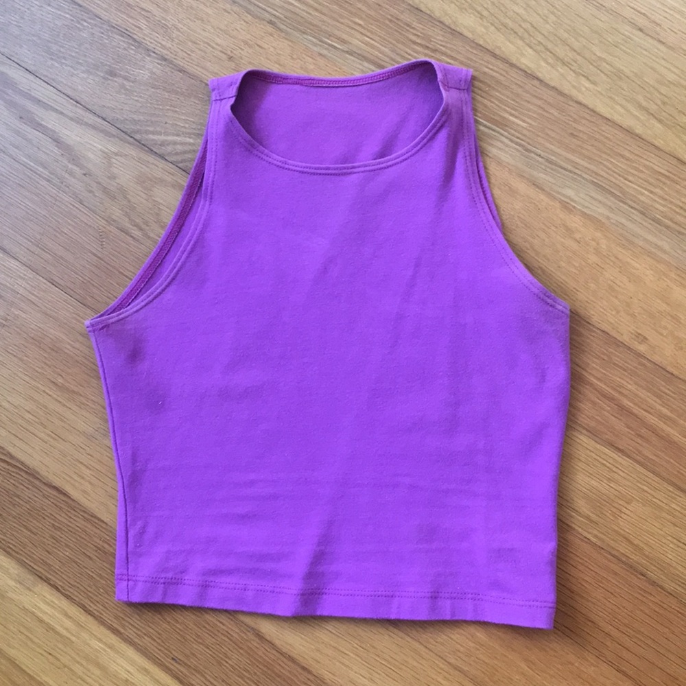 High Neck American Apparel Crop Top